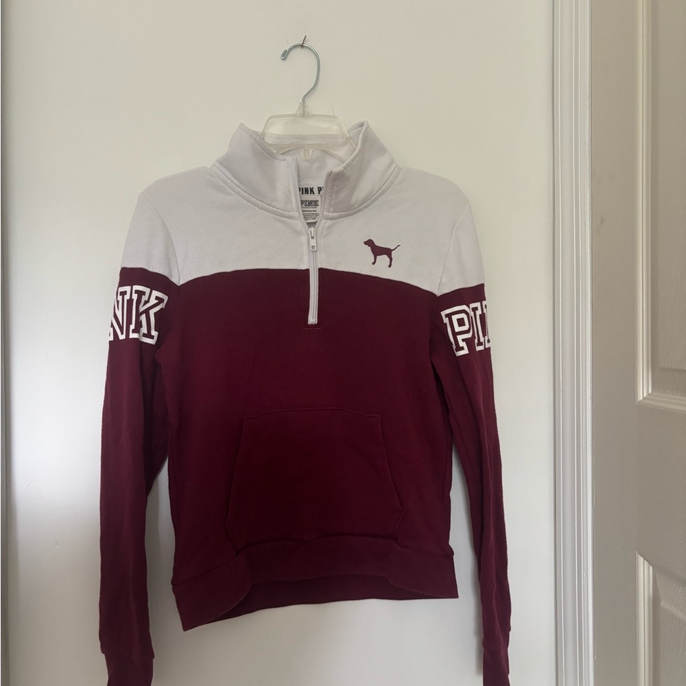 Victoria's Secret Red and White Cowl Neck Sweater